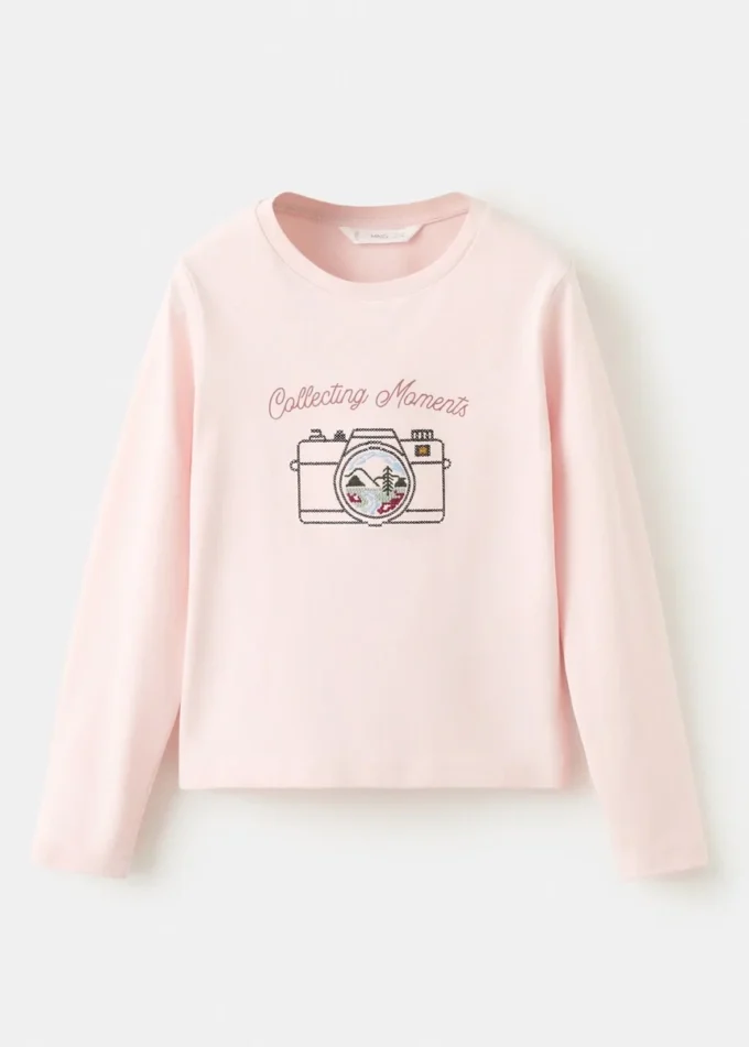 Vyšívané bavlněné tričko Vyšívané bavlněné tričko