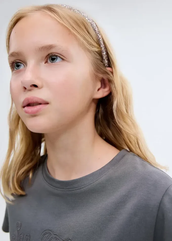 Vyšívané bavlněné tričko Vyšívané bavlněné tričko