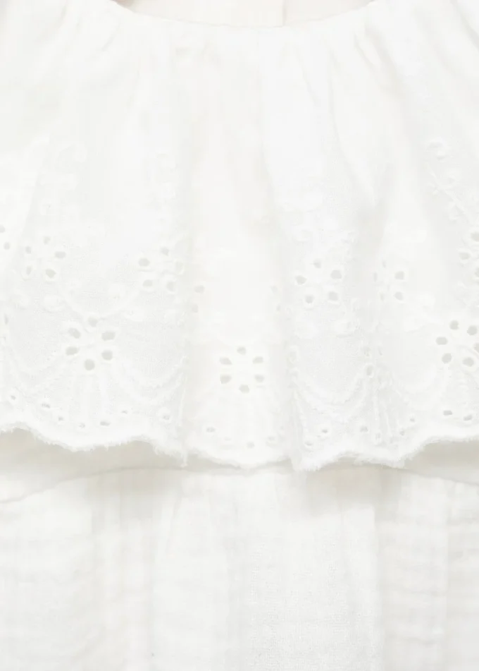 Vyšívaná blůza s babydoll límcem Vyšívaná blůza s babydoll límcem