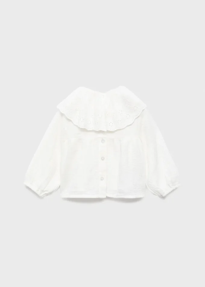 Vyšívaná blůza s babydoll límcem Vyšívaná blůza s babydoll límcem