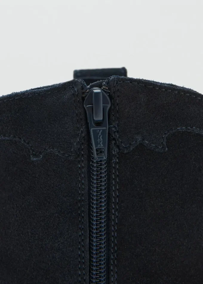 Vyšívané kožené kotníkové boty Vyšívané kožené kotníkové boty