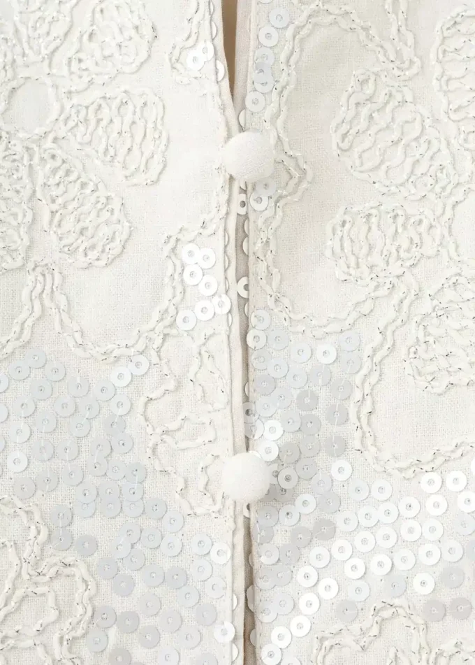 Vyšívaná lněná bunda s flitry Vyšívaná lněná bunda s flitry