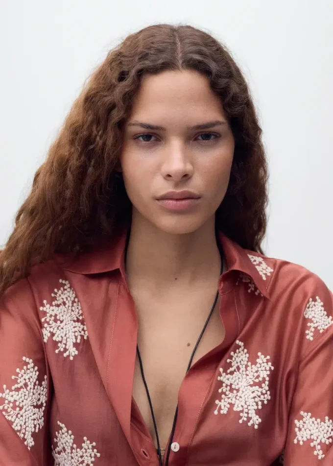 Vyšívaná lyocellová košile Vyšívaná lyocellová košile