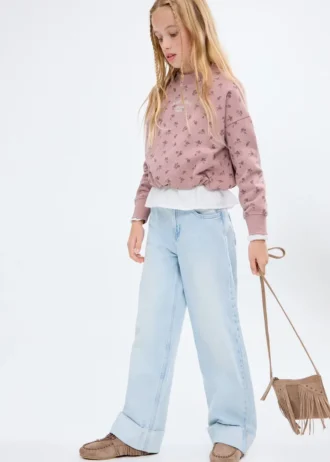 Vyšívaná mikina s květinovým vzorem Vyšívaná mikina s květinovým vzorem