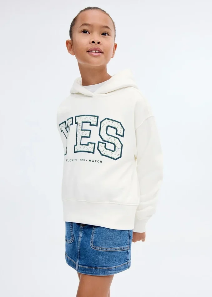 Vyšívaná mikina s květinovým vzorem Vyšívaná mikina s květinovým vzorem