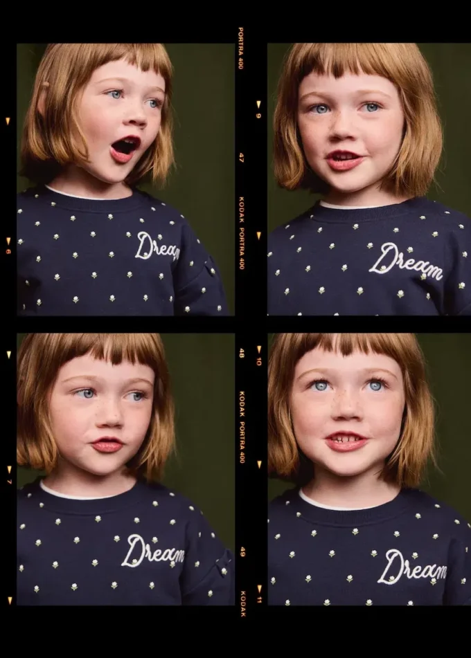 Vyšívaná mikina s květinovým vzorem Vyšívaná mikina s květinovým vzorem