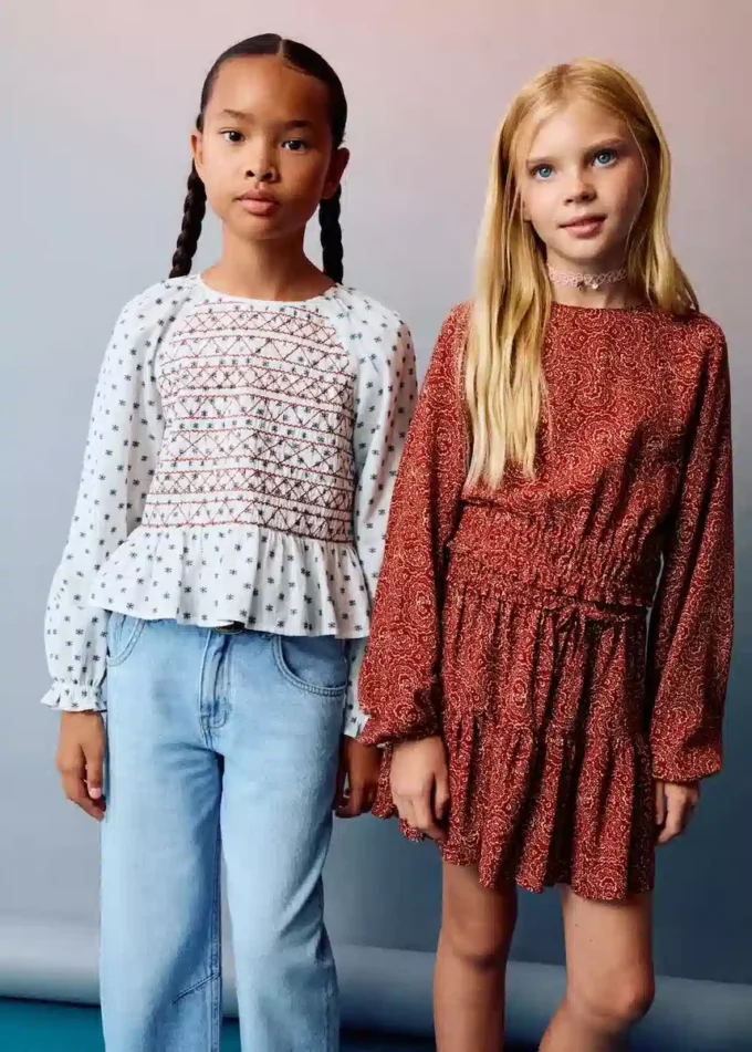 Vyšívaná potištěná blůza Vyšívaná potištěná blůza