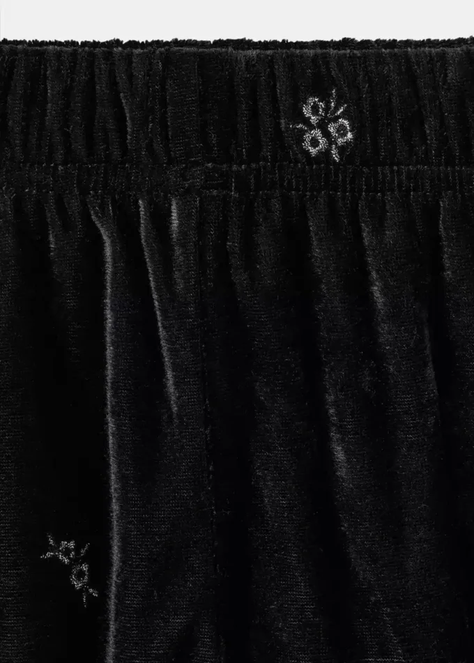 Vyšívané sametové kalhoty Vyšívané sametové kalhoty