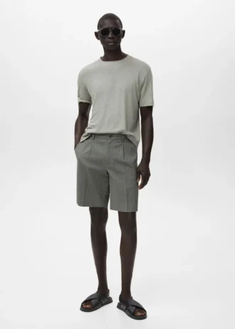 Úzké bavlněné bermudy