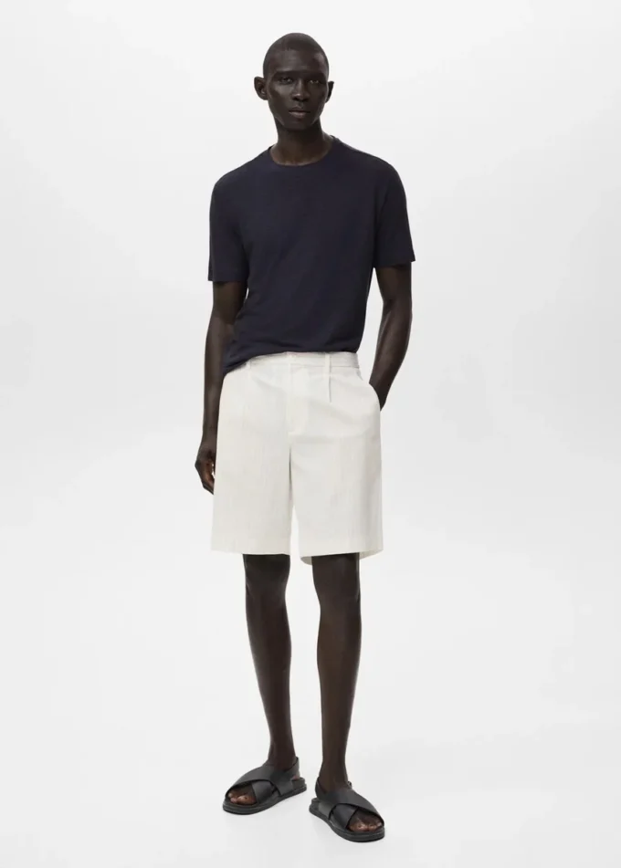 Úzké bavlněné bermudy Úzké bavlněné bermudy