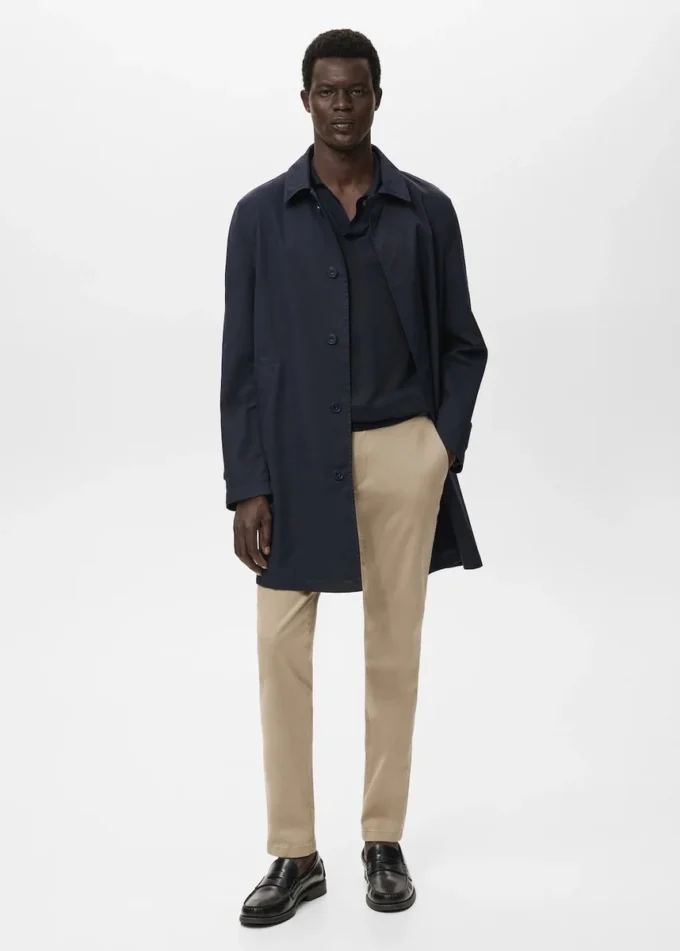 Úzké chino kalhoty Barna Úzké chino kalhoty Barna