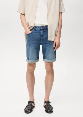 Úzké džínové bermudy