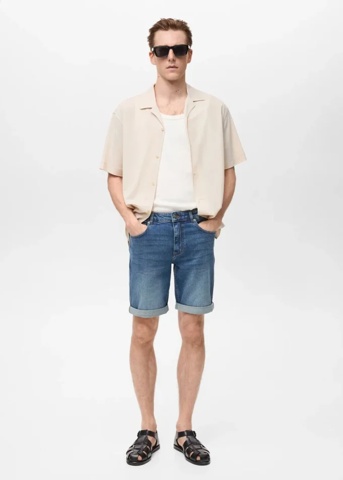 Úzké džínové bermudy Úzké džínové bermudy