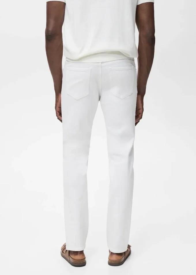 Úzký střih, bílé džíny Jan Úzký střih, bílé džíny Jan