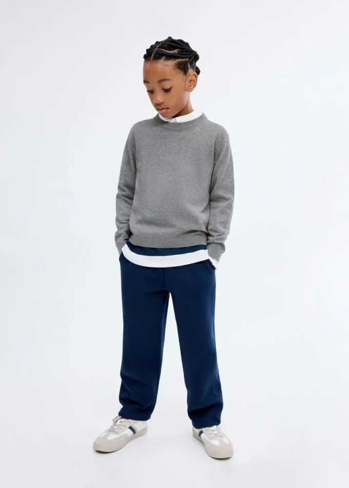 Základní svetr z bavlněné směsi Základní svetr z bavlněné směsi