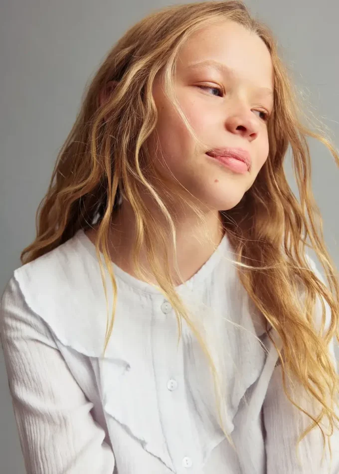 Zmačkaná halenka s volánky Zmačkaná halenka s volánky