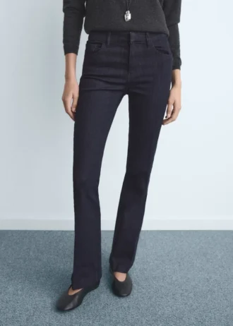 Zvonové džíny se středně vysokým pasem, prané